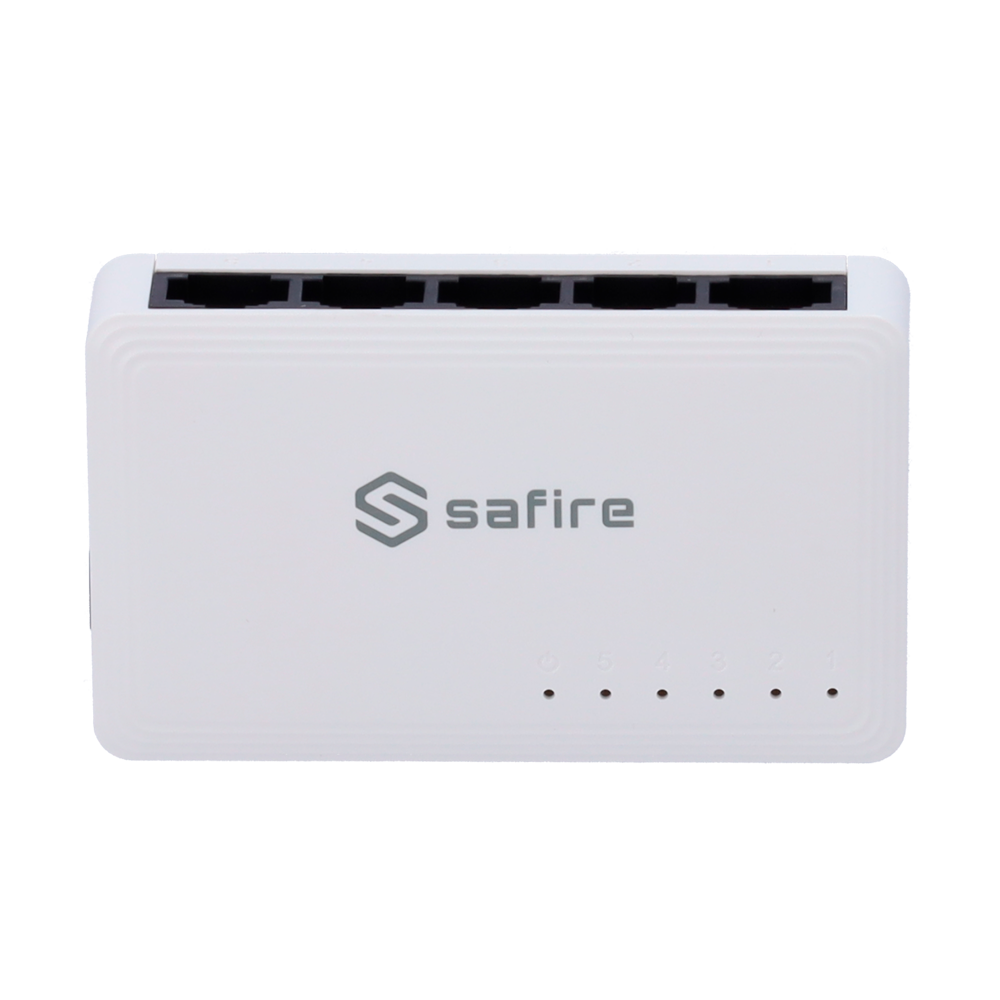 Safire - Switch da tavolo - 5 porte Gigabit - Velocità 10/100/1000 Mbps - Plug &amp; Play - Tecnologia di risparmio energetico
