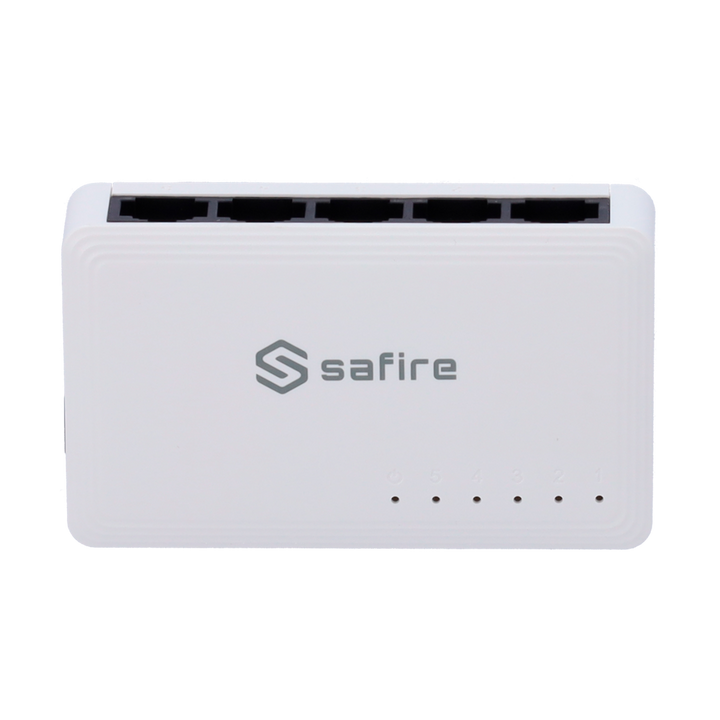 Safire - Switch da tavolo - 5 porte Gigabit - Velocità 10/100/1000 Mbps - Plug & Play - Tecnologia di risparmio energetico
