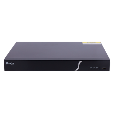 Safire Smart - Videoregistratore NVR per telecamere IP gamma A1 - 16CH video con 8 PoE 80W / Compressione H.265+ - Risoluzione fino a 8Mpx / Larghezza di banda 160Mbps - Uscita HDMI 4K e VGA / 2HDDs - Riconoscimento facciale / Ricerca intelligente
