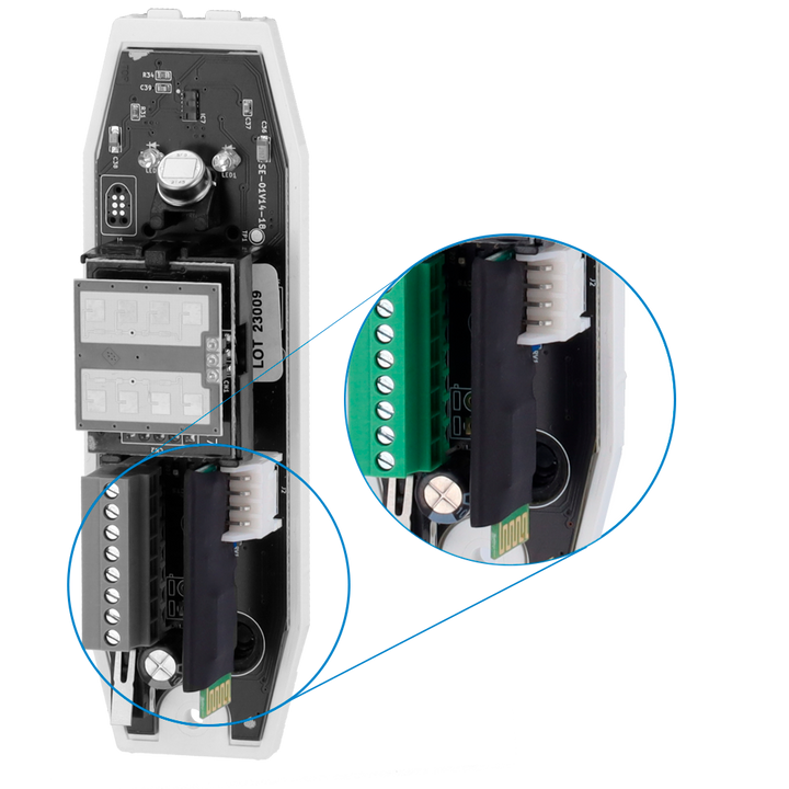 Duevi - Módulo Bluetooth de configuración - Compatible con detectores Duevi - Permite configurar y ajustar los parámetros - Compatible con App View Sensor (Android)