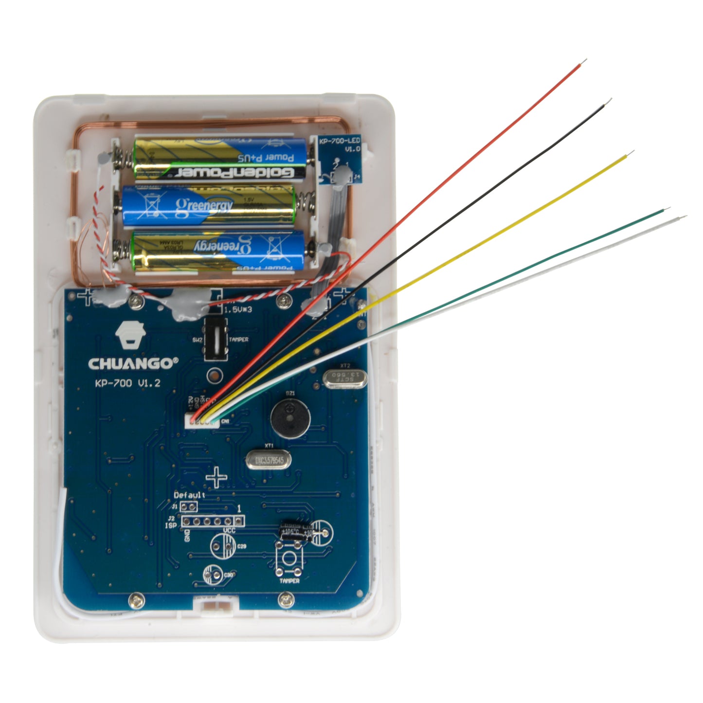 Independent keyboard - Wireless - Internal antenna - Allows arming/disarming - Compatible with proximity key rings - Power supply 3 AAA 1.5 V LR6 batteries