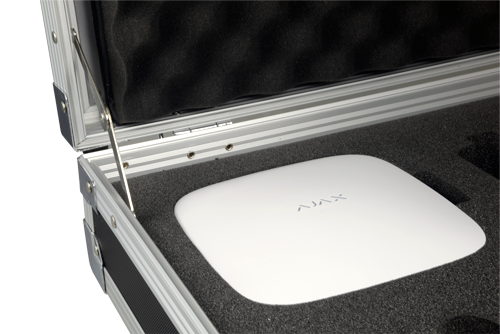 Valigetta Demo Ajax - Kit di allarme professionale - Certificato Grado 2 - Comunicazione Ethernet e GPRS - Senza fili 868 MHz Jeweller - App Cellulare e Web / Colore bianco - Innowatt