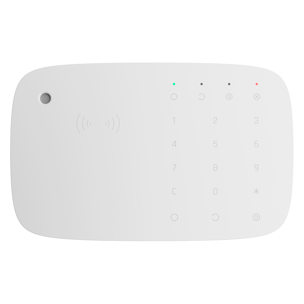 Alloggiamento per tastiera con sirena e lettore RFID - AJ-KEYPADCOMBI-W - Facile installazione - Plastica ABS - Colore bianco