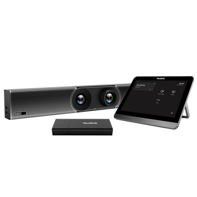 Videoconferencia todo en uno Yealink - Cámara de 8MP - Ángulo de visión de 120º - 8 micrófonos incorporados - Altavoz incorporado - Compatible con Teams o Zoom