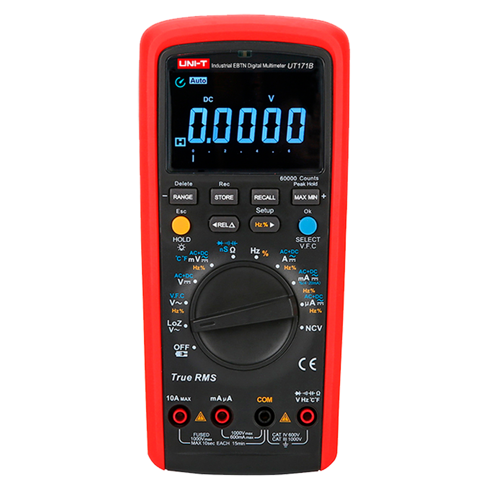 Digital multimeter - LCD display up to 60000 counts - DC and AC voltage measurement up to 1000V - DC and AC intensity measurement up to 10A - High AC precision with True RMS function - Resistance, capacitance and frequency measurement - Measuring