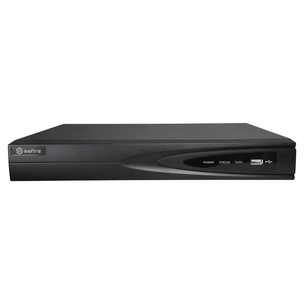 Safire 5n1 Video Recorder - 16 CH HDTVI / HDCVI / AHD / CVBS / 18 IP - H.265 Pro+ - 1 CH Facial Recognition - 4 CH Artificial Intelligence - Admits 1 hard disk