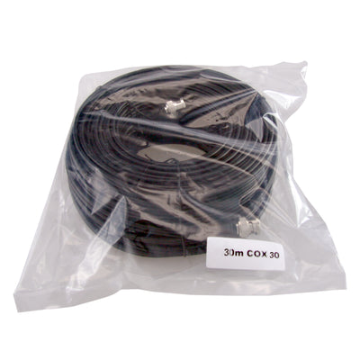 Combined cable RG59 + DC - BNC connector - 30 meters - Video - Power - Low losses
