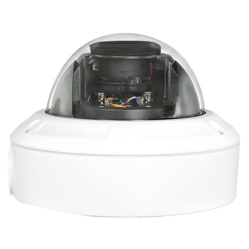 Telecamera Dome IP 4 Megapixel - 1/3" Progressive Scan CMOS - Compressione H.265+ / H.265 - Lente motorizzata 2.8~12 mm Autofocus - Matrix IR Portata 30 m - IP67/IK10 | WDR | Audio | Allarmi