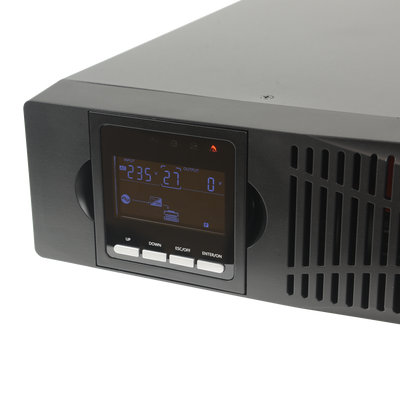 Online UPS for rack or tower installation - Power 1500VA/1350W - 2 protected SAI/UPS outputs - Recharge time 4h 90% - Hot swappable - 3 sealed lead-acid batteries (included)