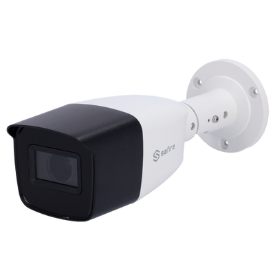 Cámara Bullet Safire Gama ECO - Salida 4 en 1 - CMOS de alto rendimiento 2 Mpx - Lente 2.7~13.5 mm - Smart IR Matrix, Distancia 40 m - Estanca IP67