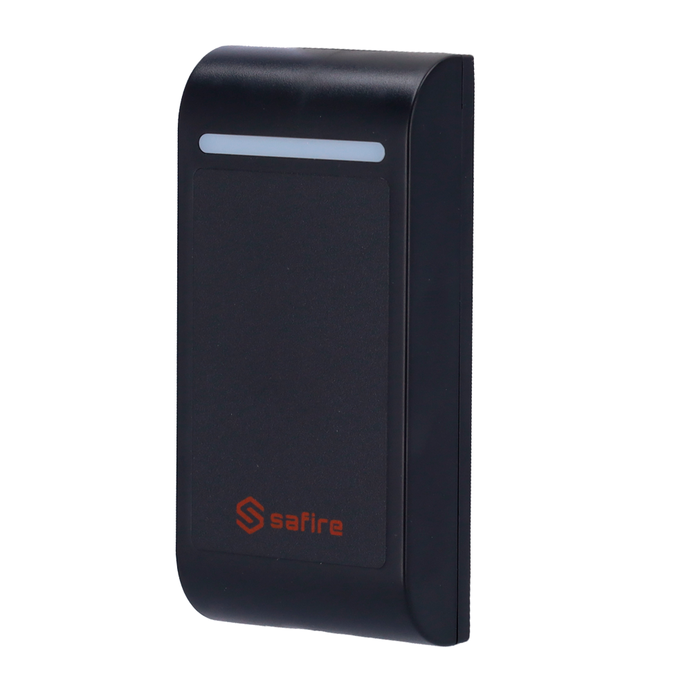 Independent access control - Access via MF card - Relay and button output - Wiegand 26 - Time control - Suitable for indoors