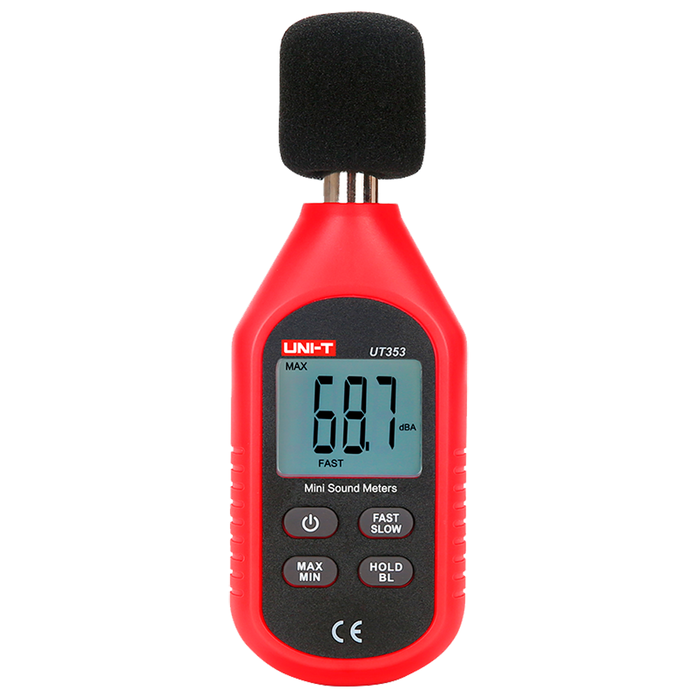 Sound Level Meter - Captures noise up to 130dB with fast response - Backlit LCD display - Ergonomic, lightweight design with intuitive interface - Auto power off