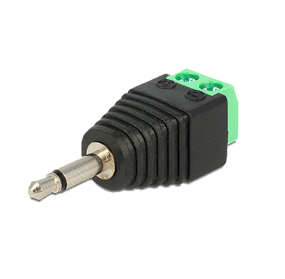 Connector - Jack 3.5 mm Mono - Output +/ from 2 terminals - 41 mm (Fo) - 14 mm (An) - 5 g