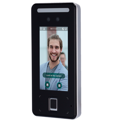 Control de acceso y presencia - Reconocimiento facial, huella, teclado y tarjeta MF - 6.000 usuarios / 150.000 registros - TCP/IP, USB, RS485 y Wiegand - Controlador integrado | Apto para uso exterior IP65 - Software SmartPSS