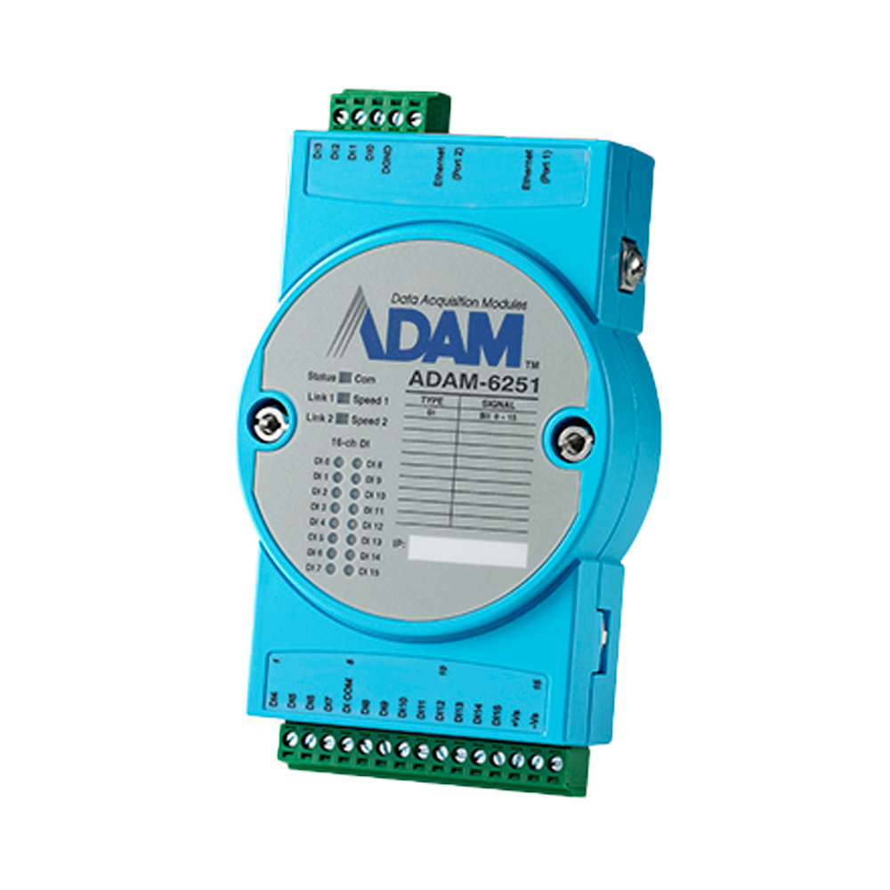 Data acquisition and control module - 16 digital inputs - Protocols: Modbus/TCP, TCP/IP, UDP, HTTP,... - Possibility of creating analog control rules - Integrated web server - 2 Ethernet 10/100 Base-TX ports