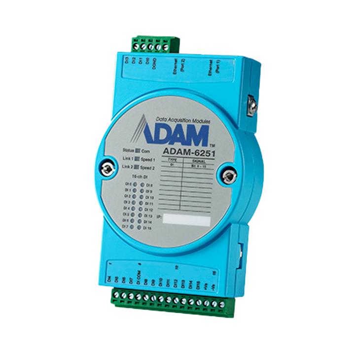 Data acquisition and control module - 16 digital inputs - Protocols: Modbus/TCP, TCP/IP, UDP, HTTP,... - Possibility of creating analog control rules - Integrated web server - 2 Ethernet 10/100 Base-TX ports