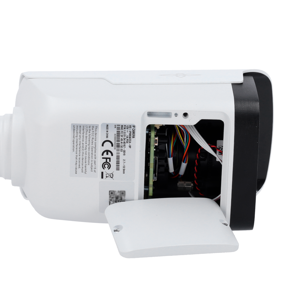 Cámara IP 8Mpx PRO - 1/2.7” Progressive CMOS - Lente Motorizada varifocal 2.7~13.5 mm  - 3D-NR | WDR  - Alarmas | IR LEDs Alcance 60 m | SMD Plus - Impermeable IP67
