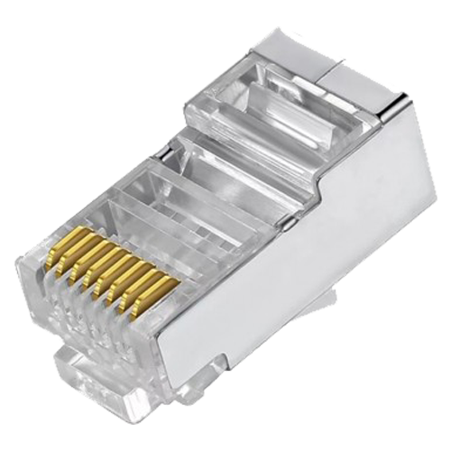 RJ45 pass-through connectors - For crimping - Compatible with Cat 5E FTP cable - Type EZ - 50 Pieces -
