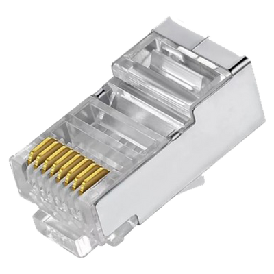 Pass-through RJ45 connectors - For crimping - Compatible with Cat 6 FTP cable - Type EZ - 50 Pieces -