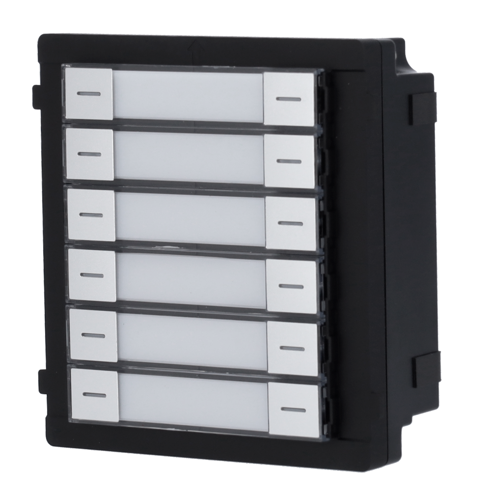 Modulo estensione - Chiamata di diversi monitor - 12 pulsanti - 6 etichette LED personalizzate - Adatto per esterni IP65 - Montaggio modulare