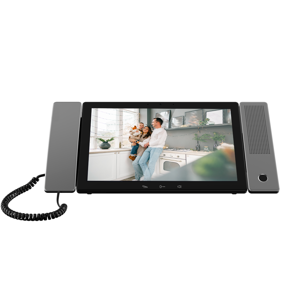 Postazione master per videocitofoni - Display IPS di 10.1" - Audio omnidirezionale - Comunicazione PoE Standard - Visualizzazione di telecamere IP - Telefono per la comunicazione - Slot Micro SD