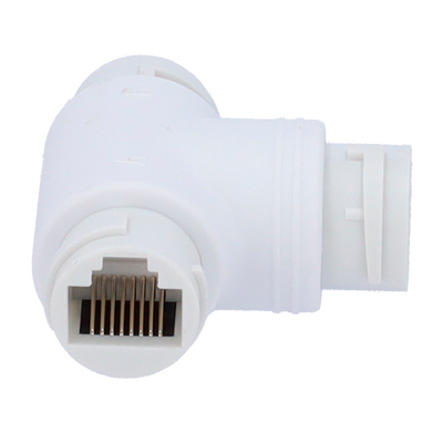 Adaptador RJ45 - Conector entrada RJ45 hembra - Conector salida 2 RJ45 hembra - Compatible UTP  - IP66 - Color blanco