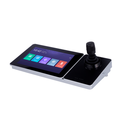 Tastiera IP Hikvision - Doppia interfaccia: diretto o rete - Monitor LCD TFT 10.1" - Rete per IP con conettore RJ45 - Joystick 4 assi - Cattura delle immagini in locale per USB