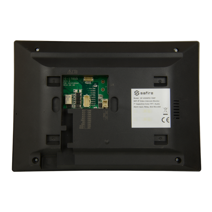 Monitor per videocitofono - Schermo TFT di 7" - Audio bidirezionale - TCP/IP, WiFi, SIP - Slot per scheda microSD fino a 32GB - Montaggio in superficie