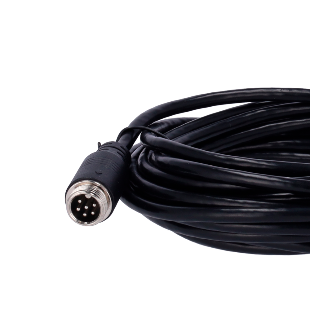 Streamax - Cable para cámaras IP PON - Conector M12 tipo aviación - 6 Pin - Longitud 9m - Hembra - Hembra