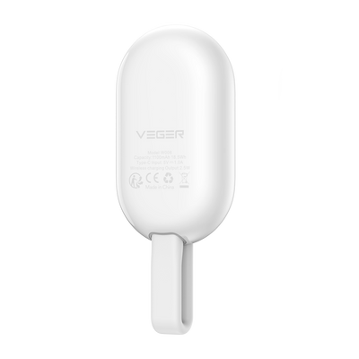 VEGER - Power bank wireless con LED di ricarica - Capacità 1200mAh - Ingresso USB-C, Uscita Wireless per AppleWatch - Carica 1 dispositivo
