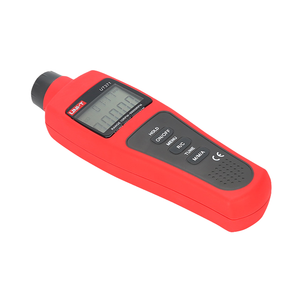 Portable Digital Tachometer - Up to 99999 RPM - 100000 Count Backlit LCD Display - Maximum, Minimum and Average Values ​​- Auto Shut Off