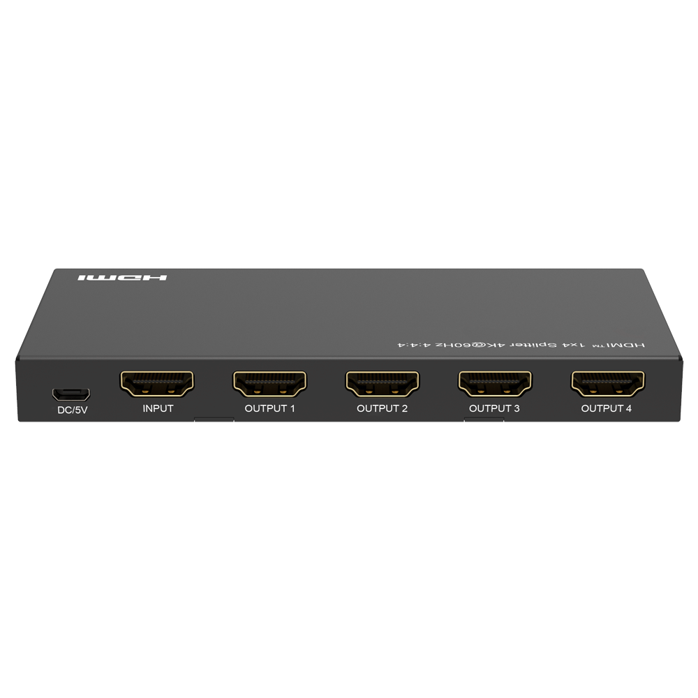 HDMI Splitter - 1 Input - 4 Outputs - Resolution up to 4K@60Hz - EDID Settings