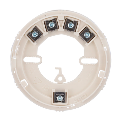 4-Contact Detector Base - JBE does not take polarity into account - 4 terminals, 2 bus or loop and 2 pair terminals - Compatible with all JBE devices - Allows connection of remote indicators