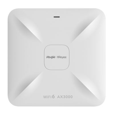 Reyee - AP Omnidirectional Wi-Fi 6 - Frequencies 2.4 and 5 GHz - Support 802.11a/b/g/n/ac/ax - Transmission speed up to 3000 Mbps / 160MHz - Antennas MU-MIMO 2x2:2 in 2.4GHz, 2x2: 2 at 5GHz