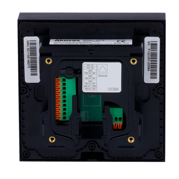 Controllo accessi - Scheda EM/MF e NFC | 1 relè - 20.000 utenti | 100.000 registri - Controller integrato | Wiegand 26/34 - Adatto per esterni IP65 | TCP/IP e PoE - Connessione via Cloud | Uscita 12V
