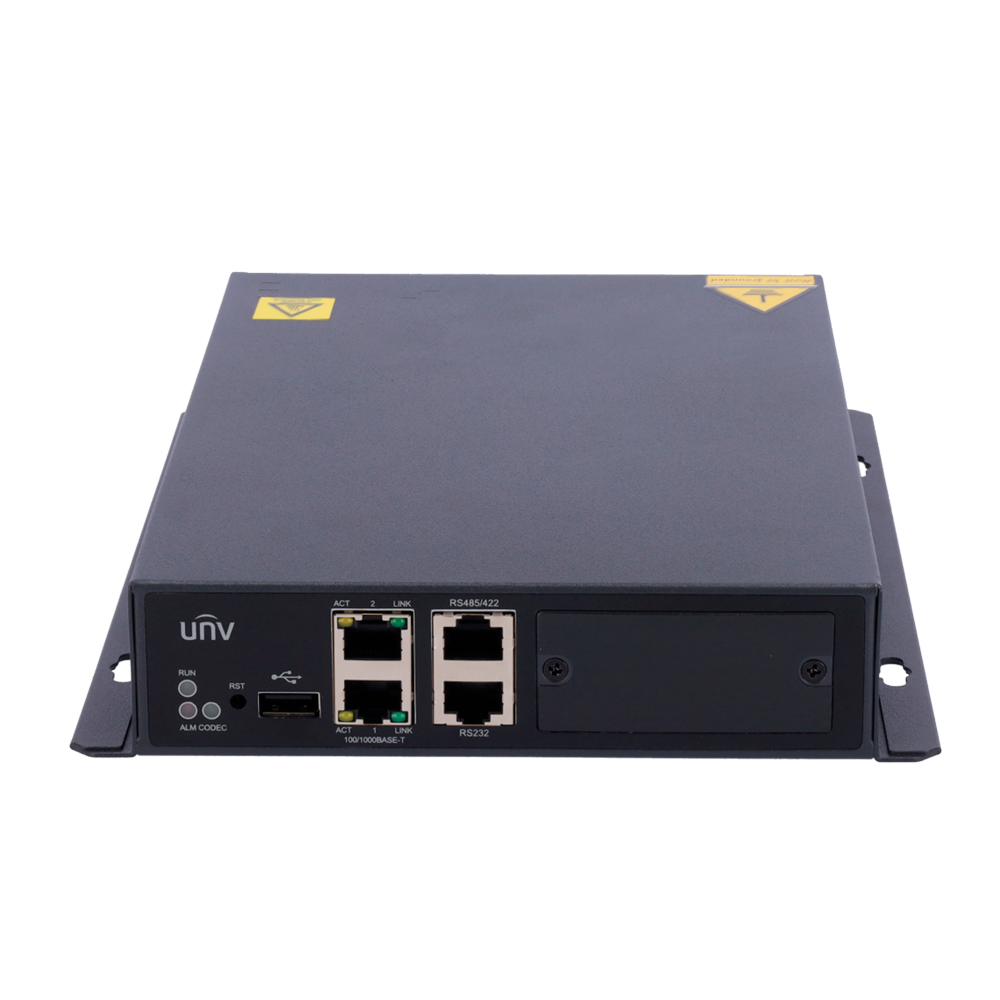 Decoder Uniview - 1 canali di uscita - Risoluzione massima 4K - Capacità di decodifica di 2*12Mpx (30fps) - Compatibile con ONVIF