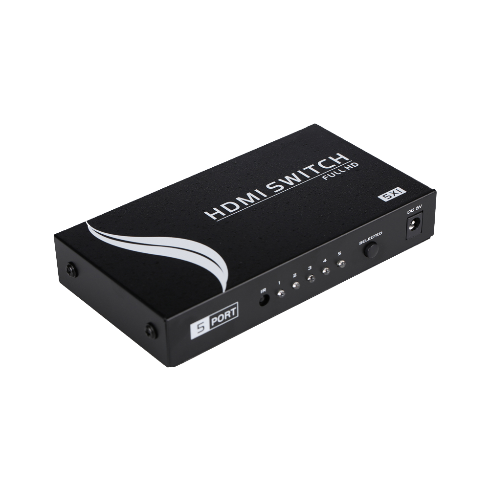 HDMI Switch - 5 ingresso HDMI - 1 uscite HDMI - Fino a 4K*2K@60Hz - Alimentazione DC 5 V