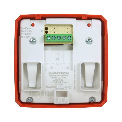 Pulsante convenzionale riattivabile - Certificato EN54 - Indicatore LED - Installazione in superficie - Riattivato manualmente o con chiave