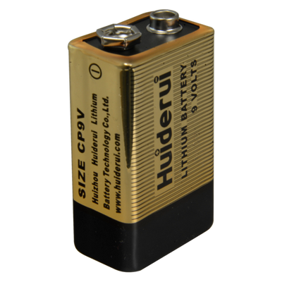 Huiderui - CP9V battery - Voltage 9.0 V - Lithium - Nominal capacity 1200 mAh - Compatible with products in the catalog