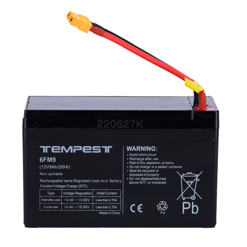 Batería para TEMPEST-BAT300 URFOG - 12V / 9Ah - Conectores especiales - Recambio sencillo