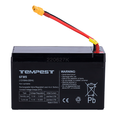 Batería para TEMPEST-BAT300 URFOG - 12V / 9Ah - Conectores especiales - Fácil sustitución