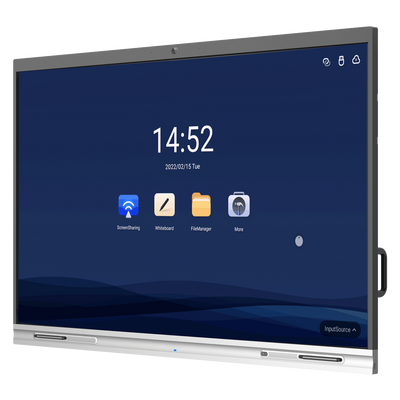 Display interattivo 75" 4K  - Trasmissione wireless - Risoluzione 3840x2160 - Ingressi HDMI, LAN, USB/micro USB - Angolo di visione di 178° - Microfono e Altoparlanti integrati