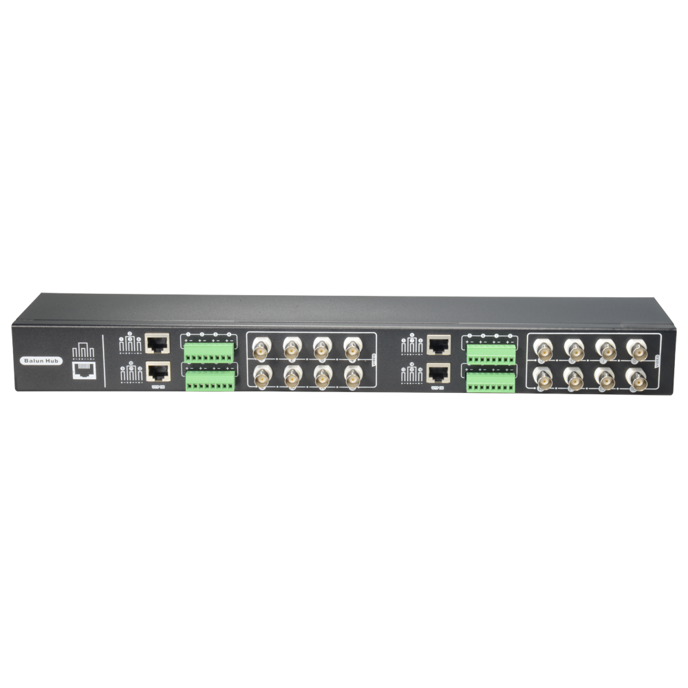 Video Balun 4N1 (HDTVI, HDCVI, AHD and CVBS) - 16 Passive Channels - Includes 16 BA612P-HACs - BNC &amp; RJ45 Connection - Distance: 180 ~ 440m