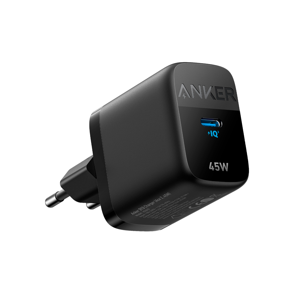 Anker - Cargador USB - Potencia 45W - Carga rápida  - Salida USB-C (IQ3.0 y PPS 1.0) - Color negro
