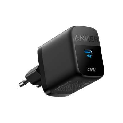 Anker - Cargador USB - Potencia 45W - Carga rápida  - Salida USB-C (IQ3.0 y PPS 1.0) - Color negro