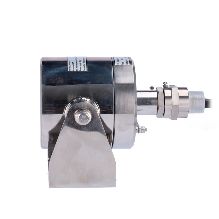 Telecamera IP Explosion Proof 4 Mp - 1/3" Progressive Scan CMOS - Lente motorizzata 4.0 mm - IR LEDs portata 30 m - Alloggiamento in acciaio inox 304 resistente alla corrosione - Impermeabilità IP68