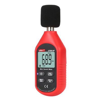Sonómetro - Capta ruido hasta 130 dB con respuesta rápida - Pantalla LCD retroiluminada - Conectividad vía Bluetooth y APP - Diseño ergonómico y liviano con interfaz intuitiva - Apagado automático