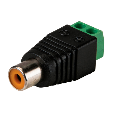 Connector - RCA female - Output +/ from 2 terminals - 36 mm (Fo) - 13 mm (An) - 7 g
