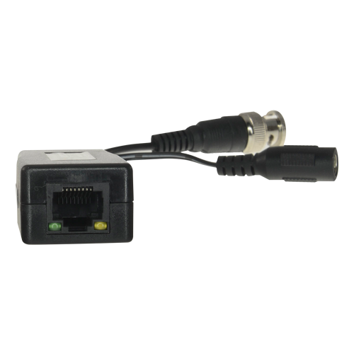 Passive transmitter for twisted pair SAFIRE - 4N1 (HDTVI, HDCVI, AHD and CVBS) - 1 video channel and power supply - RJ45, BNC and Jack connector - Distance: 190 ~ 440 m - 2 units