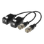 SAFIRE Passive Twisted Pair Transmitter - Optimized for HDTVI, HDCVI and AHD - 1 video channel, PoC - Passive, 2 pin connector - Max distance: 450m (TVI / 720p) - 2 units